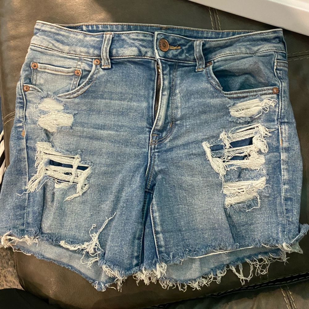 American Eagle Next Level Stretch Midi Cutoff Shorts